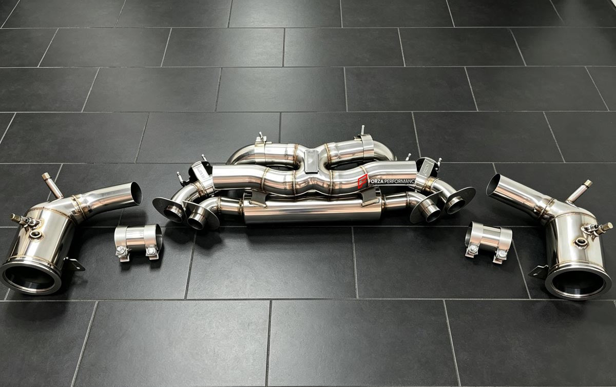 VALVED EXHAUST SYSTEM STRAIGHT PIPES for PORSCHE 911 992.2 CARRERA 3.0T 2024+ FORZA PERFORMANCE Custom Fit

Set includes:

Straight Pipes
Valves
Material: Stainless Steel (Can be made of Titanium)

Production time: 10-15 days
