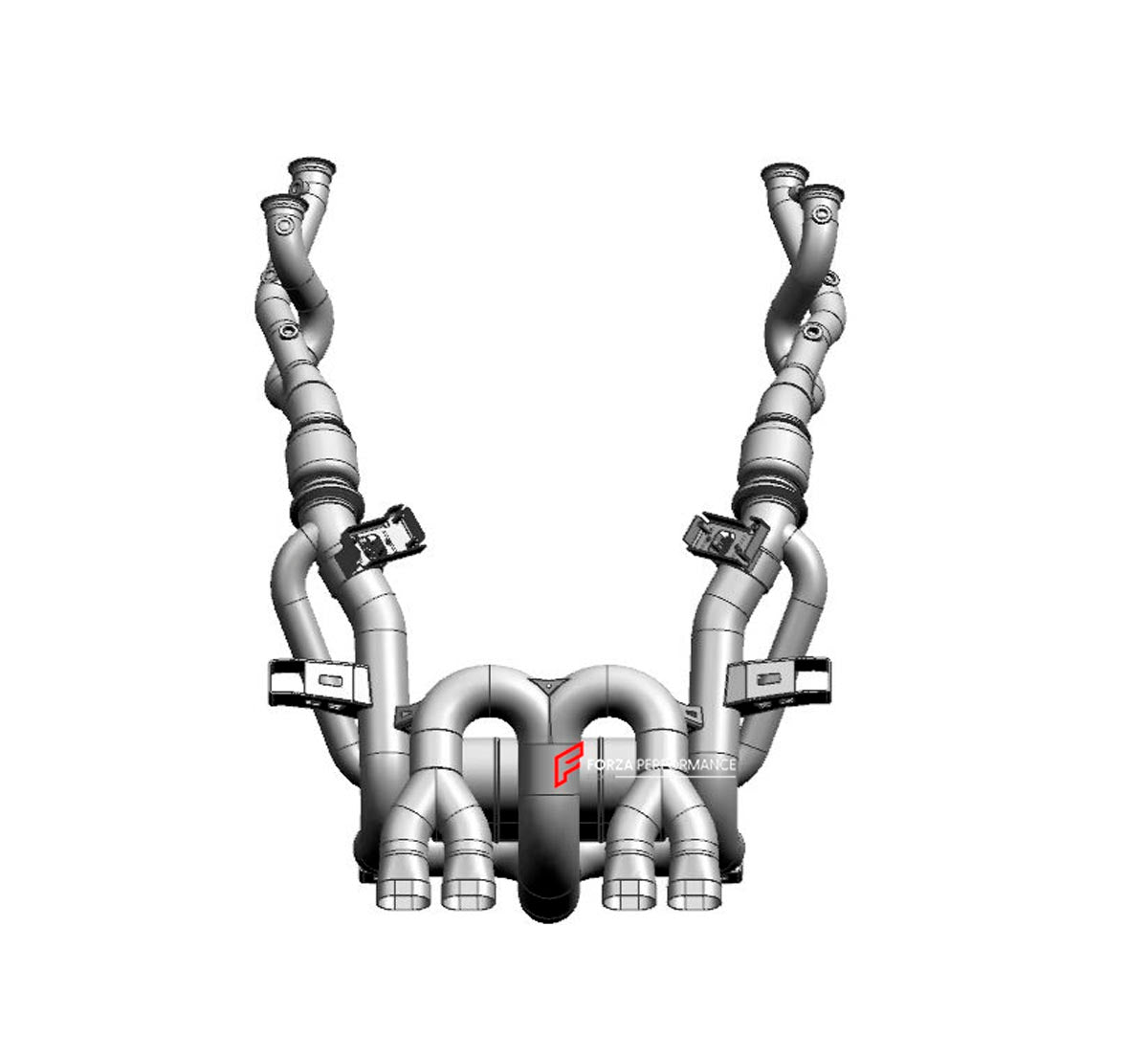 VALVED EXHAUST SYSTEM WITH DOWNPIPE for LAMBORGHINI REVUELTO 6.5 2023+ FORZA PERFORMANCE Custom Fit

Set includes:

Center Pipes
Mufflers with Valves
Downpipe with Quantum Ceramic Coating
Material: Titanium (Can be made of Stainless Steel)

Production time: 10-15 days