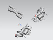 VALVED EXHAUST X PIPE CATBACK MUFFLER for FERRARI 12 CILINDRI V12 6.5 2024+ FORZA PERFORMANCE Custom Fit

Set includes:

Middle X Pipe
Left Valved Bypass Muffler with Exhaust Tips
Right Valved Bypass Muffler with Exhaust Tips
Electronic Valve Actuators
Material: Stainless Steel (Can be made of Titanium)

Production time: 10–15 days
