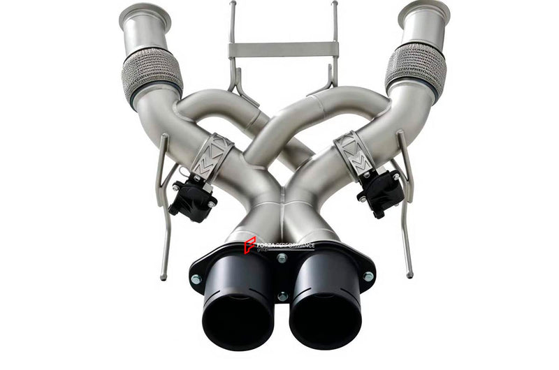 VALVED EXHAUST SYSTEM STRAIGHT PIPES for MCLAREN 750S 4.0T V8 2023+