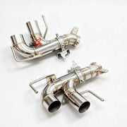 VALVED EXHAUST SYSTEM STRAIGHT PIPES WITH Z FRONT PIPE for FERRARI ROMA V8 3.9T 2020+ FORZA PERFORMANCE Custom Fit

Set includes:

Z Front Pipe
Straight Pipes
Valves
Material: Stainless Steel (Can be made of Titanium)

Production time: 10-15 days
