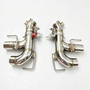 VALVED EXHAUST SYSTEM STRAIGHT PIPES WITH Z FRONT PIPE for FERRARI ROMA V8 3.9T 2020+ FORZA PERFORMANCE Custom Fit

Set includes:

Z Front Pipe
Straight Pipes
Valves
Material: Stainless Steel (Can be made of Titanium)

Production time: 10-15 days
