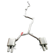 VALVED MUFFLER EXHAUST CATBACK for AUDI RS5 B9 2.9T 2017+

Valved exhaust has remote controlled valves - allowing a switch between an aggressive loud sports sound and a sound that is closer to the OEM sound

Set includes:

Resonated Mid Pipe with Flex Pipe

Valved Bypass Muffler


Material: Stainless Steel (can be made in Titanium)

Optional: We can offer downpipe and catless downpipe

NOTE: Professional installation is required.

Why “Contact Us for Pricing”?

We don’t display fixed prices because our goal