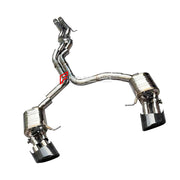 VALVED MUFFLER EXHAUST CATBACK for AUDI RS6 RS7 C8 4.0T TFSI 2019+

Valved exhaust has remote controlled valves - allowing a switch between an aggressive loud sports sound and a sound that is closer to the OEM sound

Set includes:

Mid PipeS with X Pipe

Valved Mufflers

Exhaust Tips


Material: Stainless Steel (can be made in Titanium)

Optional: We can offer downpipe and catless downpipe

NOTE: Professional installation is required.

Why “Contact Us for Pricing”?

We don’t display fixed prices because our