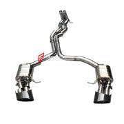 VALVED MUFFLER EXHAUST CATBACK for AUDI RS6 RS7 C8 4.0T TFSI 2019+

Valved exhaust has remote controlled valves - allowing a switch between an aggressive loud sports sound and a sound that is closer to the OEM sound

Set includes:

Mid PipeS with X Pipe

Valved Mufflers

Exhaust Tips


Material: Stainless Steel (can be made in Titanium)

Optional: We can offer downpipe and catless downpipe

NOTE: Professional installation is required.

Why “Contact Us for Pricing”?

We don’t display fixed prices because our