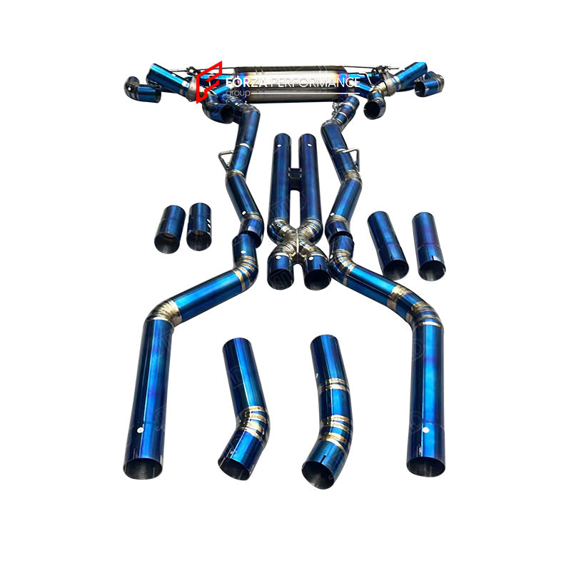 VALVED MUFFLER EXHAUST CATBACK X PIPE for BMW X5 G05 M50i 2019+ X6 G06 M60i 2020+ 4.4T N63

Valved exhaust has remote controlled valves - allowing a switch between an aggressive loud sports sound and a sound that is closer to the OEM sound

Set includes:

Center Pipes with X Pipe
Valved Bypass Muffler

Valve Electronic Remote Control

Factory exhaust tips must be reused

Material: Stainless steel (for an extra cost we can make titanium)

Optional: We can offer downpipe and catless downpipe

NOTE: Profession