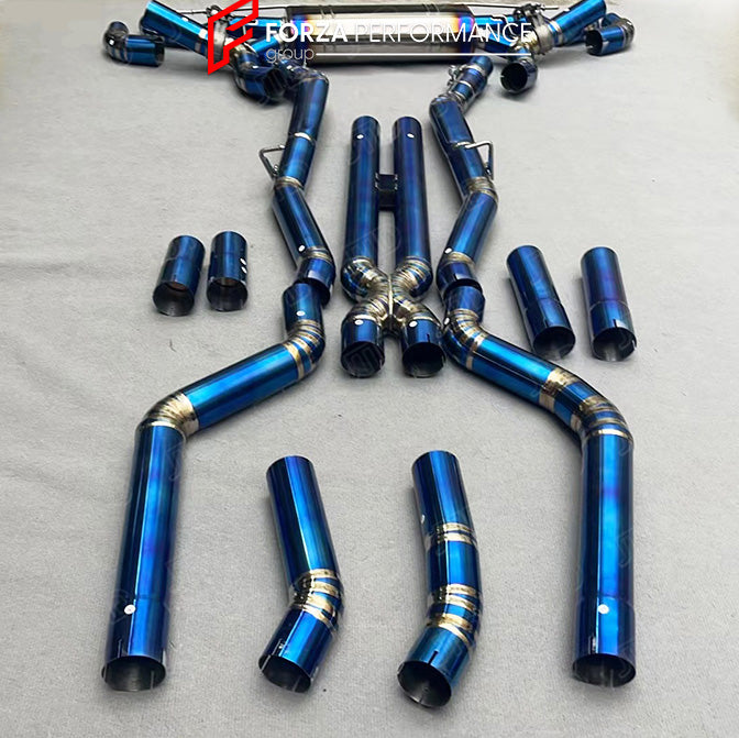 VALVED MUFFLER EXHAUST CATBACK X PIPE for BMW X5 G05 M50i 2019+ X6 G06 M60i 2020+ 4.4T N63

Valved exhaust has remote controlled valves - allowing a switch between an aggressive loud sports sound and a sound that is closer to the OEM sound

Set includes:

Center Pipes with X Pipe
Valved Bypass Muffler

Valve Electronic Remote Control

Factory exhaust tips must be reused

Material: Stainless steel (for an extra cost we can make titanium)

Optional: We can offer downpipe and catless downpipe

NOTE: Profession
