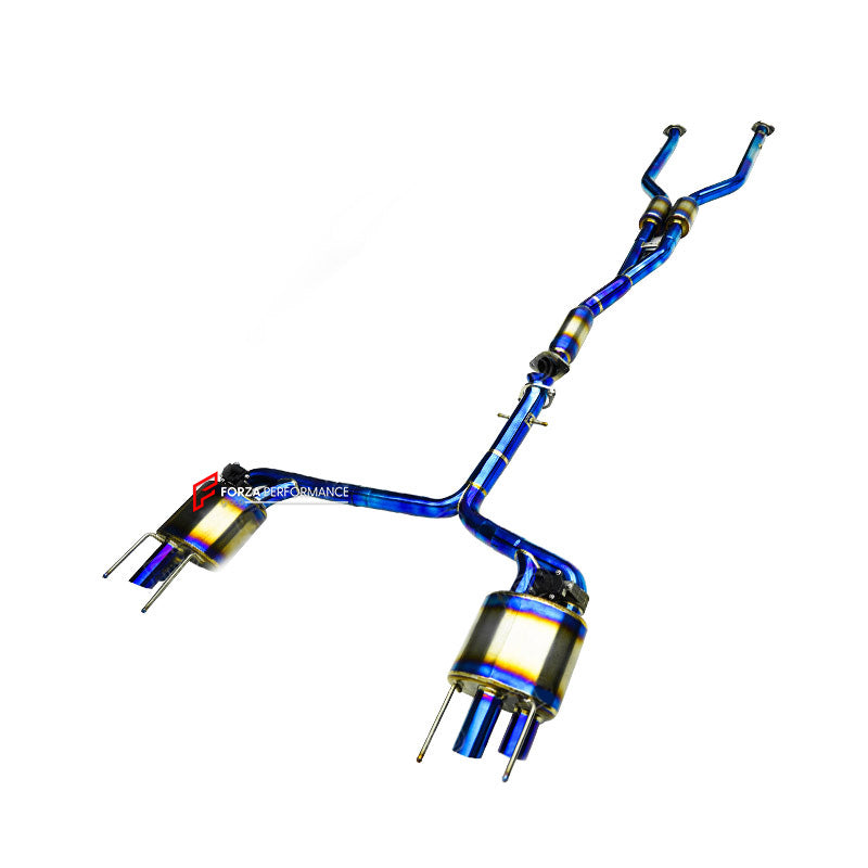 VALVED MUFFLER EXHAUST CATBACK for LEXUS IS 500 F 2UR-GSE 5.0T 2007 - 2014

Valved exhaust has remote controlled valves - allowing a switch between an aggressive loud sports sound and a sound that is closer to the OEM sound

Set includes:

Resonated Mid Pipes with X Pipes
Center Pipes with X Pipe
Valved Mufflers


Factory exhaust tips must be reused

Material: Titanium (can be made in stainless steel)

Optional:&nbsp;We can offer downpipe and catless downpipe

NOTE: Professional installation is required.

W