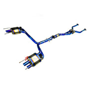 VALVED MUFFLER EXHAUST CATBACK for LEXUS IS 500 F 2UR-GSE 5.0T 2007 - 2014

Valved exhaust has remote controlled valves - allowing a switch between an aggressive loud sports sound and a sound that is closer to the OEM sound

Set includes:

Resonated Mid Pipes with X Pipes
Center Pipes with X Pipe
Valved Mufflers


Factory exhaust tips must be reused

Material: Titanium (can be made in stainless steel)

Optional:&nbsp;We can offer downpipe and catless downpipe

NOTE: Professional installation is required.

W