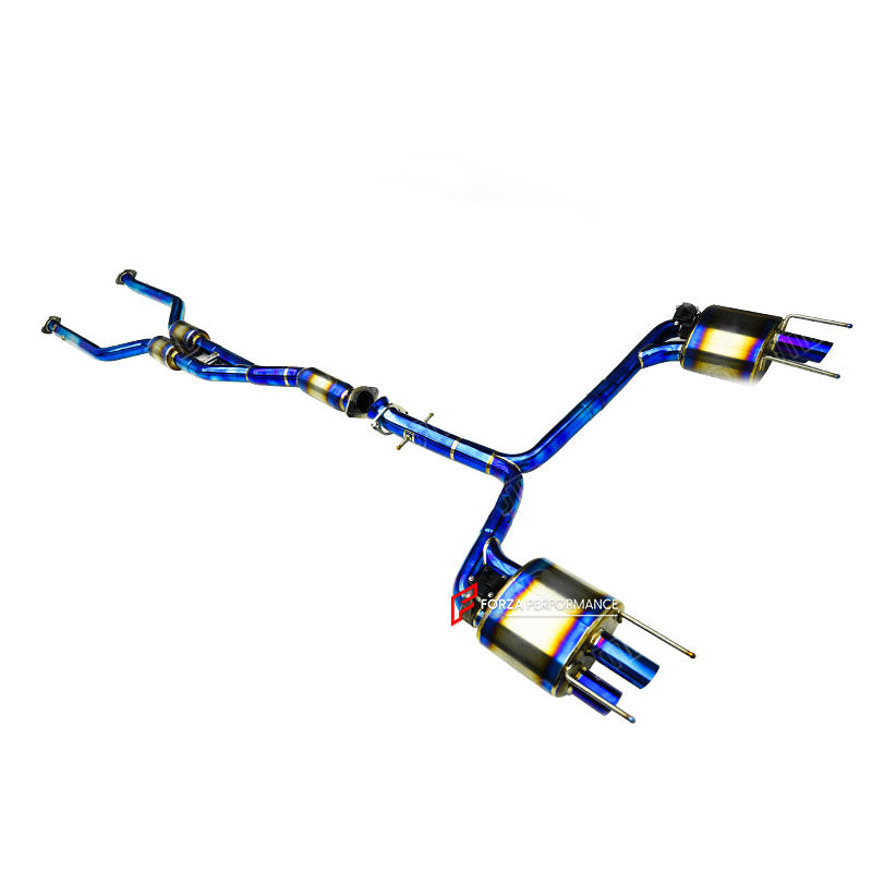 VALVED MUFFLER EXHAUST CATBACK for LEXUS IS 500 F 2UR-GSE 5.0T 2007 - 2014

Valved exhaust has remote controlled valves - allowing a switch between an aggressive loud sports sound and a sound that is closer to the OEM sound

Set includes:

Resonated Mid Pipes with X Pipes
Center Pipes with X Pipe
Valved Mufflers


Factory exhaust tips must be reused

Material: Titanium (can be made in stainless steel)

Optional:&nbsp;We can offer downpipe and catless downpipe

NOTE: Professional installation is required.

W