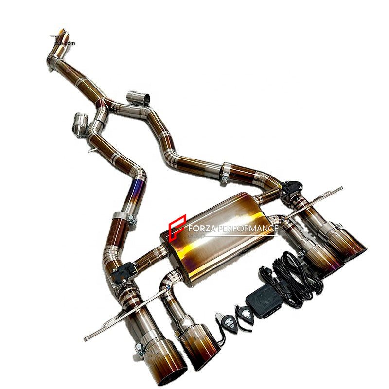 VALVED MUFFLER EXHAUST CATBACK for S58 3.0T M2 G87 M3 G80 M4 82

Valved exhaust has remote controlled valves - allowing a switch between an aggressive loud sports sound and a sound that is closer to the OEM sound

Set includes:

Single Mid Pipe

Valved Bypass Mufflers

Exhaust Tips
Electronic Remote Valve Control

Material: Titanium (can be made in stainless steel)

Optional:&nbsp;We can offer downpipe and catless downpipe

NOTE: Professional installation is required.

Why “Contact Us for Pricing”?

We don’