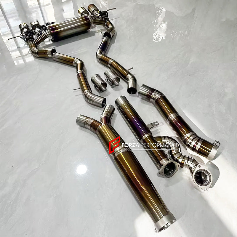 VALVED MUFFLER EXHAUST CATBACK for S58 3.0T M2 G87 M3 G80 M4 82

Valved exhaust has remote controlled valves - allowing a switch between an aggressive loud sports sound and a sound that is closer to the OEM sound

Set includes:

Single Mid Pipe

Valved Bypass Mufflers

Exhaust Tips
Electronic Remote Valve Control

Material: Titanium (can be made in stainless steel)

Optional:&nbsp;We can offer downpipe and catless downpipe

NOTE: Professional installation is required.

Why “Contact Us for Pricing”?

We don’