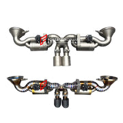 Forza Performance Aggressive sporty sound VALVED MUFFLER EXHAUST SYSTEM for PORSCHE 911 992.1 GT3RS 4.0T 2023+

Valved exhaust, meaning that has remote, controlled valves - allowing a switch between an aggressive loud sports sound and a sound that is closer to the OEM sound

Set includes:

Inlets
Valved Bypass Mufflers
Exhaust Tips
Electronic Valve Remote Control 

Material: Stainless Steel / Titanium

Optional: We can offer downpipe and catless downpipe.

Production time: 15 days

FEATURES:

Engineered Dig