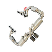 Forza Performance Aggressive sporty sound VALVED MUFFLER MANIFOLD EXHAUST SYSTEM for PORSCHE 911 991.2 GT3 GT3RS 4.0T 2017 - 2019

Valved exhaust, meaning that has remote, controlled valves - allowing a switch between an aggressive loud sports sound and a sound that is closer to the OEM sound

Set includes:

Exhaust Manifold
Catalytic Converters
Valved Bypass Mufflers
Exhaust Tips
Electronic Valve Remote Control&nbsp;

Material: Stainless Steel (Can be made in Titanium)

Optional: We can offer downpipe and 