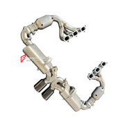 Forza Performance Aggressive sporty sound VALVED MUFFLER MANIFOLD EXHAUST SYSTEM for PORSCHE 911 991.2 GT3 GT3RS 4.0T 2017 - 2019

Valved exhaust, meaning that has remote, controlled valves - allowing a switch between an aggressive loud sports sound and a sound that is closer to the OEM sound

Set includes:

Exhaust Manifold
Catalytic Converters
Valved Bypass Mufflers
Exhaust Tips
Electronic Valve Remote Control&nbsp;

Material: Stainless Steel (Can be made in Titanium)

Optional: We can offer downpipe and 
