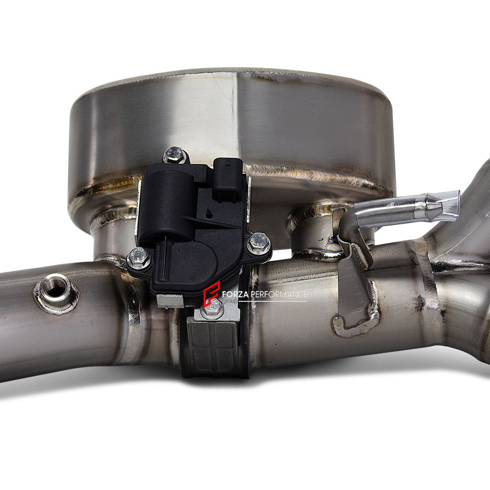 VALVED TITANIUM MOTORCYCLE EXHAUST SYSTEM for BMW R1250GS GSA

Set include:

Header
2-1 Merge Collector
Resonator
Electric Valve
Mid pipe


Material: Titanium (can be made in Stainless Steel)

NOTE: Professional installation is required.

FEATURES:

Engineered Digital prototyping using 3D CAD design software, each car model chassis has been 3D laser scanned in the factor
Factory run all test cars on Italian 1200HP Dyno machine, to make the best performance design of exhaust
CNC bending machine accurately be