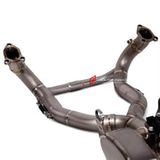 VALVED TITANIUM MOTORCYCLE EXHAUST SYSTEM for BMW R1300GS 1300GS

Set include:

Header
2-1 Merge Collector
Resonator
Electric Valve
Mid pipe


Material: Titanium (can be made in Stainless Steel)

NOTE: Professional installation is required.

FEATURES:

Engineered Digital prototyping using 3D CAD design software, each car model chassis has been 3D laser scanned in the factor
Factory run all test cars on Italian 1200HP Dyno machine, to make the best performance design of exhaust
CNC bending machine accurately
