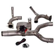 VALVED TITANIUM MOTORCYCLE EXHAUST SYSTEM for BMW R1300GS 1300GS

Set include:

Header
2-1 Merge Collector
Resonator
Electric Valve
Mid pipe


Material: Titanium (can be made in Stainless Steel)

NOTE: Professional installation is required.

FEATURES:

Engineered Digital prototyping using 3D CAD design software, each car model chassis has been 3D laser scanned in the factor
Factory run all test cars on Italian 1200HP Dyno machine, to make the best performance design of exhaust
CNC bending machine accurately