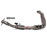 VALVED TITANIUM MOTORCYCLE EXHAUST SYSTEM for KAWASAKI ZX-4R

Set include:

Header
4-1 Merge Collector
Resonator
Mid Pipe

Aprox Weight: 5 kg (11 lbs)

Material: Titanium (can be made in Stainless Steel)

NOTE:&nbsp;Professional installation is required.

FEATURES:

Engineered Digital prototyping using 3D CAD design software, each car model chassis has been 3D laser scanned in the factor
Factory run all test cars on Italian 1200HP Dyno machine, to make the best performance design of exhaust
CNC bending mach