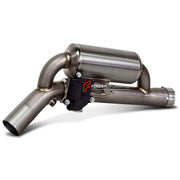 VALVED TITANIUM MOTORCYCLE EXHAUST SYSTEM for KAWASAKI ZX-4R

Set include:

Header
4-1 Merge Collector
Resonator
Mid Pipe

Aprox Weight: 5 kg (11 lbs)

Material: Titanium (can be made in Stainless Steel)

NOTE:&nbsp;Professional installation is required.

FEATURES:

Engineered Digital prototyping using 3D CAD design software, each car model chassis has been 3D laser scanned in the factor
Factory run all test cars on Italian 1200HP Dyno machine, to make the best performance design of exhaust
CNC bending mach