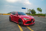 WIDE BODY KIT for ALFA ROMEO STELVIO 949 2017 - 2023  Set includes:  Front Lip Fender Flares Side Skirts Rear Spoiler Roof Spoiler Rear Diffuser Hood Side Fenders