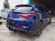 WIDE BODY KIT for ALFA ROMEO STELVIO 949 2017 - 2023  Set includes:  Front Lip Fender Flares Side Skirts Rear Spoiler Roof Spoiler Rear Diffuser Hood Side Fenders