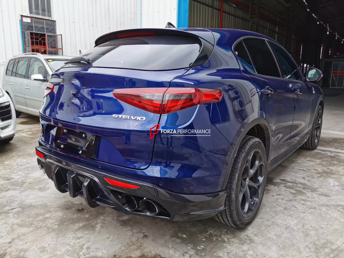 WIDE BODY KIT for ALFA ROMEO STELVIO 949 2017 - 2023  Set includes:  Front Lip Fender Flares Side Skirts Rear Spoiler Roof Spoiler Rear Diffuser Hood Side Fenders