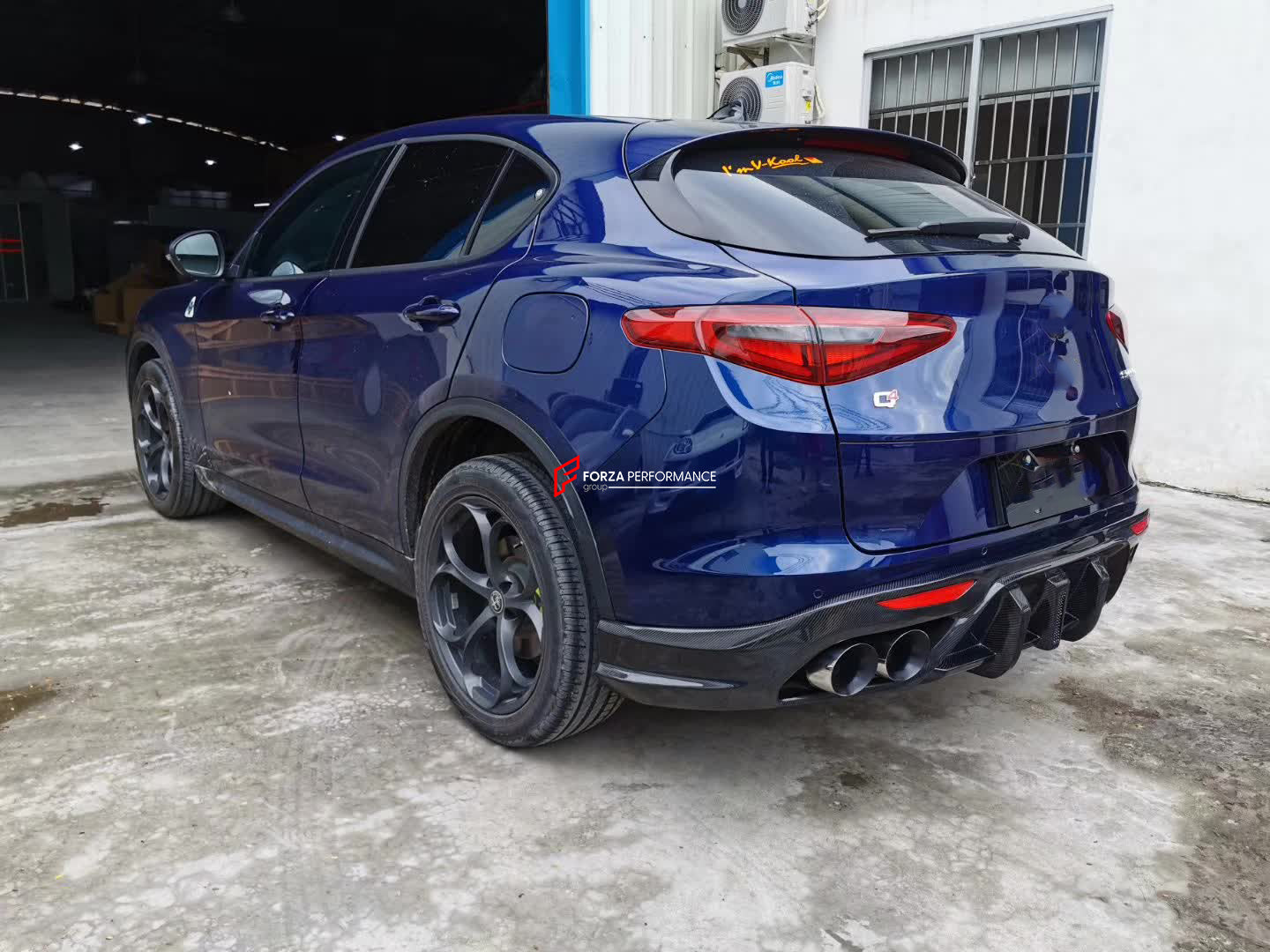 WIDE BODY KIT for ALFA ROMEO STELVIO 949 2017 - 2023  Set includes:  Front Lip Fender Flares Side Skirts Rear Spoiler Roof Spoiler Rear Diffuser Hood Side Fenders