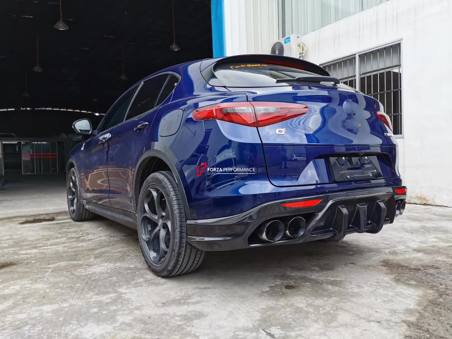 WIDE BODY KIT for ALFA ROMEO STELVIO 949 2017 - 2023  Set includes:  Front Lip Fender Flares Side Skirts Rear Spoiler Roof Spoiler Rear Diffuser Hood Side Fenders