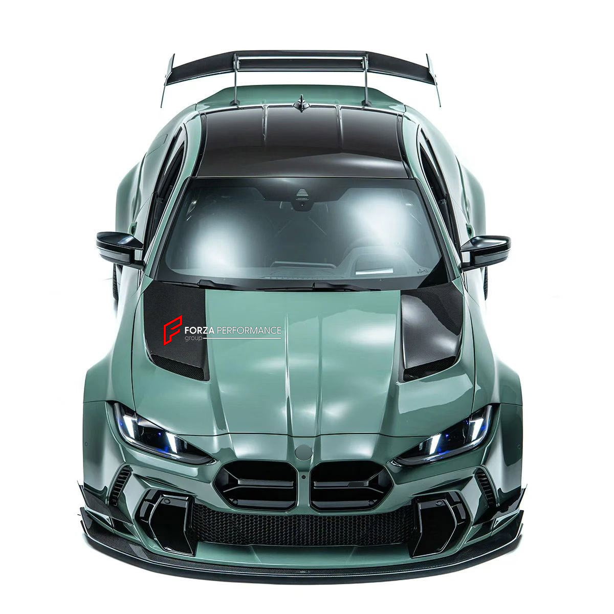 WIDE BODY KIT for BMW M4 G82 2021 - 2024 FORZA PERFORMANCE custom fit Adro Style

Set includes:
Front Lip
Front Bumper Canards
Front Grille
Hood Bonnet Air Vents
Hardtop Roof
Side Mirror Covers
Side Skirts
Rear Spoiler Wing
Rear Diffuser

Material: Plastic

NOTE: Professional installation is required.