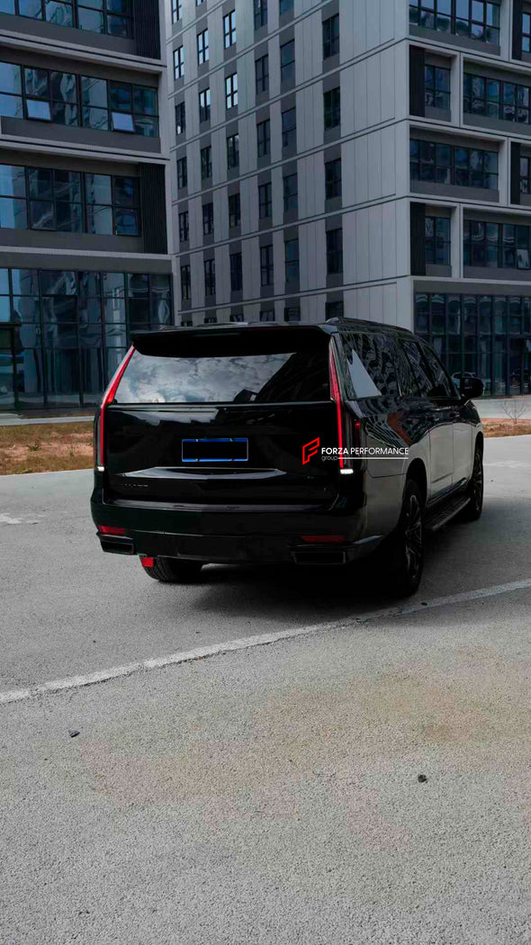 WIDE BODY KIT for CADILLAC ESCALADE 2021 - 2024

Set includes:


Front Lip
Front Grille Cover
Roof Spoiler
Rear Diffuser
Exhaust Tips

Material:Carbon Fiber

Note: Professional installation is required.

CONTACT US FOR PRICING&nbsp;