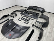 WIDE BODY KIT for FERRARI 458 ITALIA SPIDER 2009 - 2015 FORZA PERFORMANCE custom fit LB Style

Set includes:
Front Lip
Front Bumper Assembly
Hood Bonnet
Front Fenders
Fender Flares
Side Skirts
Rear Fenders
Rear Spoiler Wing
Rear Bumper Assembly
Rear Diffuser

Material: Plastic

NOTE: Professional installation is required.
