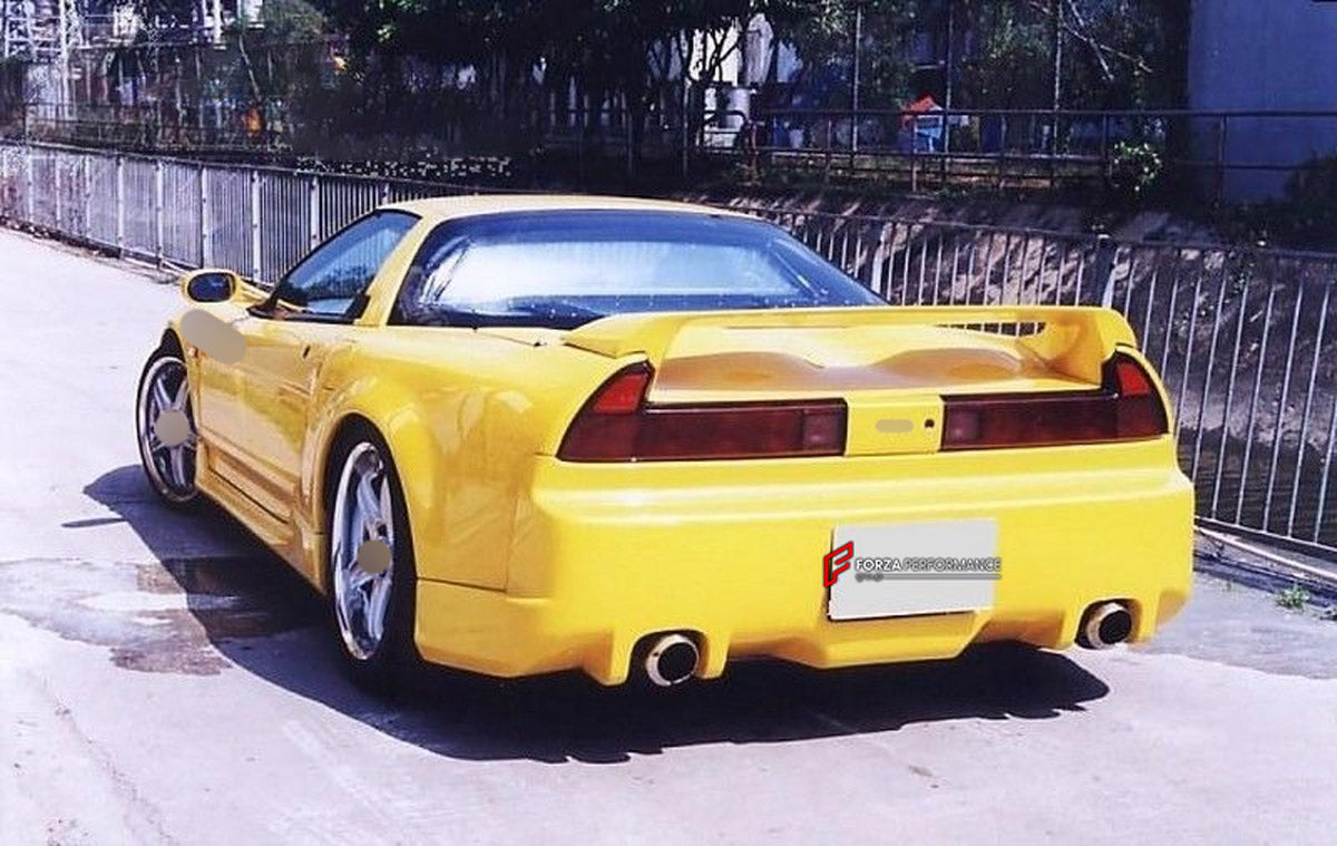 Wide Body Kit for Honda NSX NA1 1990 - 2005
Set includes:

Front Bumper
Hood Bonnet
Side Skirts
Rear Fenders
Rear Spoiler Wing
Rear Bumper
Material: Plastic

NOTE: Professional installation is required.