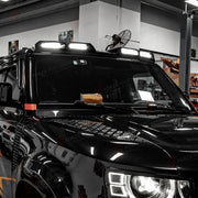 WIDE BODY KIT for LAND ROVER DEFENDER 90 110 130 L663 2020+
Set includes:

Front Bumper Corner Covers
Hood Vent Covers
Wide Fender Flares
Electric Side Step Running Boards
Front Roof Light Bar
Roof Rack
Rear Diffuser
Material: ABS

NOTE: Professional installation is required.