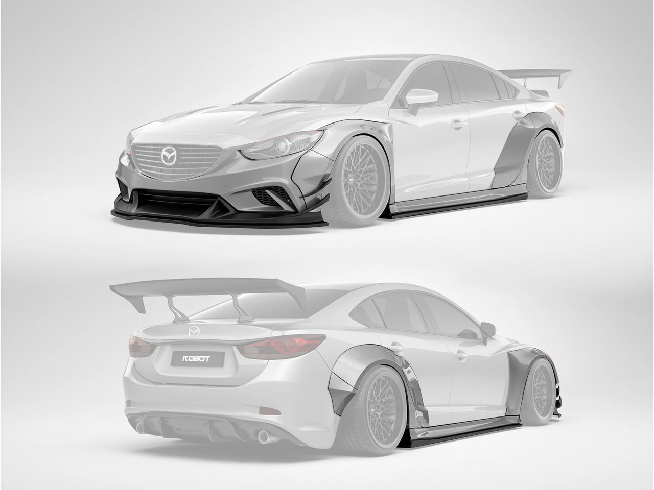 WIDE BODY KIT for MAZDA 6 ATENZA GJ GL 2015 - 2018

Set includes:

Front Lip
Front Bumper Assembly

Hood / Bonnet

Front Fenders
Side Skirts

Rear Fenders
Rear Wing Spoiler
Rear Trunk Spoiler
Rear Diffuser

Material: Wet Carbon with Fiberglass

NOTE:&nbsp;Professional installation is required.&nbsp;

Why “Contact Us for Pricing”?

We don’t display fixed prices because our goal is to offer you the most competitive deal possible. Product costs often decrease over time, and by requesting a quote, you’ll receiv