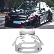 WIDE BODY KIT for MERCEDES BENZ C-CLASS W205 2014 - 2021

Set Include:

Front Bumper
Fenders
Side Skirts
Rear Spoiler
Rear Bumper
Exhaust tips (stainless steel)
Material: CFRP

Note: Professional installation is required.