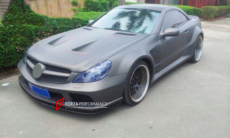 WIDE BODY KIT for MERCEDES BENZ AMG SL63 R230 2009 - 2012

Set includes:

Front Bumper
Front Lip
Hood
Front Fenders
Side Skirts
Rear Fenders
Rear Bumper
Rear Diffuser
Trunk Spoiler

Material: Plastic

NOTE: Very Professional installation is required