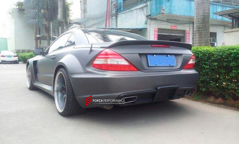 WIDE BODY KIT for MERCEDES BENZ AMG SL63 R230 2009 - 2012

Set includes:

Front Bumper
Front Lip
Hood
Front Fenders
Side Skirts
Rear Fenders
Rear Bumper
Rear Diffuser
Trunk Spoiler

Material: Plastic

NOTE: Very Professional installation is required