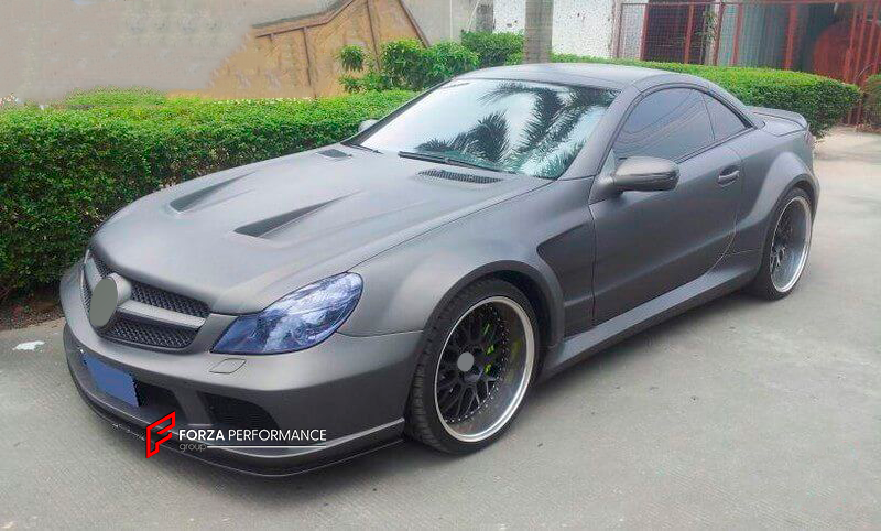 WIDE BODY KIT for MERCEDES BENZ AMG SL63 R230 2009 - 2012

Set includes:

Front Bumper
Front Lip
Hood
Front Fenders
Side Skirts
Rear Fenders
Rear Bumper
Rear Diffuser
Trunk Spoiler

Material: Plastic

NOTE: Very Professional installation is required