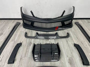 WIDE BODY KIT for MERCEDES BENZ C CLASS W204 C63 2 DOOR 4 DOOR 2007 - 2014
Set includes:

Front Bumper
Front Lip
Front Canards
Fender Flares (Front and Rear)
Side Skirts
Rear Diffuser
Material: FRP and Carbon

NOTE: Professional installation is required.