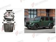 WIDE BODY KIT for MERCEDES-BENZ G-CLASS W464 G63 G500 2019 - 2024 FORZA PERFORMANCE custom fit Shark Style
Set includes:

Front Bumper Assembly
License Plate
Hood Bonnet
Front Fender Flares
Side Mirror Covers
Side Skirts
Rear Fender Flares
Rear Spoiler Wing
Rear Bumper Assembly
Rear Diffuser
Spare Wheel Tire Cover
Material: Plastic

NOTE: Professional installation is required.