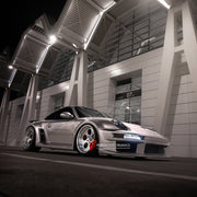 WIDE BODY KIT for PORSCHE 911 997 2004 - 2013 FORZA PERFORMANCE custom fit Tiganism Style

Set includes:
Front Lip
Front Bumper Assembly
Hood Bonnet
Front Fenders
Side Skirts
Rear Fender Flares
Rear Spoiler Wing
Rear Bumper
Rear Diffuser

Material: Plastic

NOTE: Professional installation is required.
