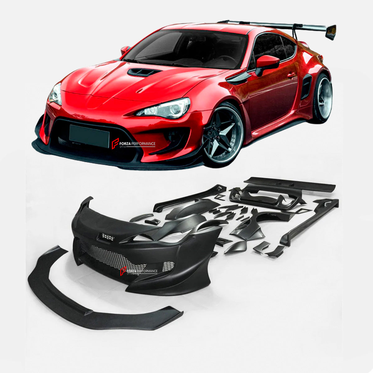 WIDE BODY KIT for TOYOTA GT86 ZN6 SUBARU BRZ ZC6 2012 - 2020

Set includes:

Front Lip
Front Bumper Assembly

Front Bumper Canards
Front Wide Fenders

Side Skirts

Rear Wide Fenders
Rear Spoiler

Rear Diffuser

Material: Fiberglass

NOTE:&nbsp;Professional installation is required.

Why “Contact Us for Pricing”?

We don’t display fixed prices because our goal is to offer you the most competitive deal possible. Product costs often decrease over time, and by requesting a quote, you’ll receive our most up-to-d