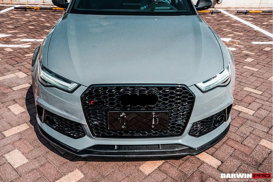DARWINPRO AERODYNAMICS CF8363RS6-FL 2013-2018 Audi RS6 Avant Carbon Fiber Carbon Fiber Front Lip