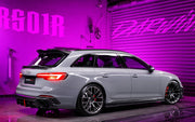 BKSS Style Carbon Fiber Body Kit For Audi RS4 B9 2017-2019  Set include:   Front Bumper Canards Front Lip Side Skirts Rear Diffuser With LED Light Front Bumper Trim Lip Rear Decklid Spoiler Roof Spoiler (2 types) Material: Carbon Fiber / Forged Carbon  NOTE: Professional installation is required 