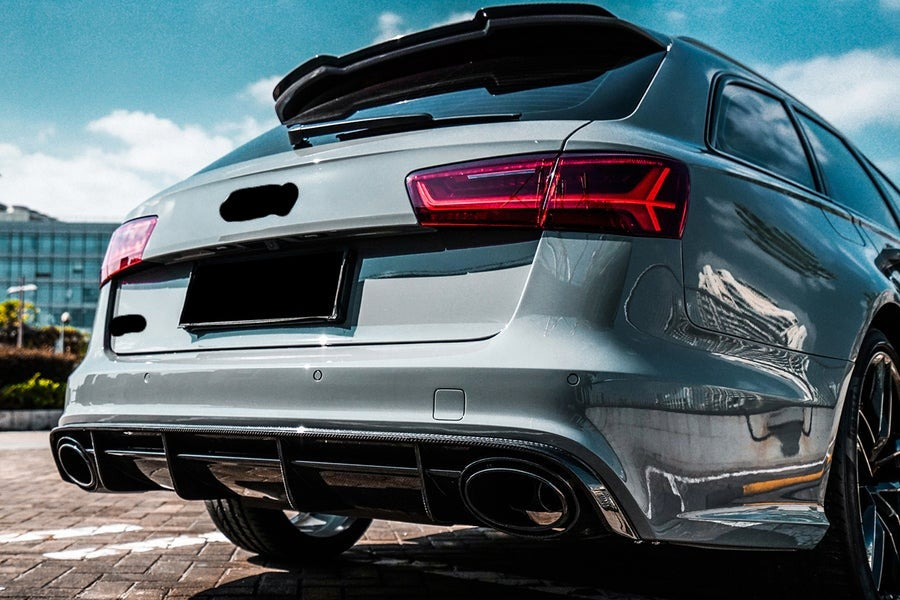 DARWINPRO AERODYNAMICS CF8363RS6-RD 2013-2018 Audi RS6 Avant Carbon Fiber Rear Lip