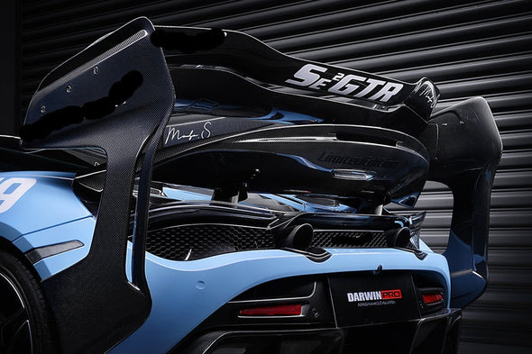 2017-2022 McLaren 720s Se GTR Style Trunk Wing w/ Side Caps