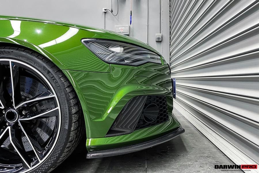 DARWINPRO AERODYNAMICS FGCF8363RS6-CA 2013-2018 Audi RS6 Avant Carbon Fiber Front Bumper Caps