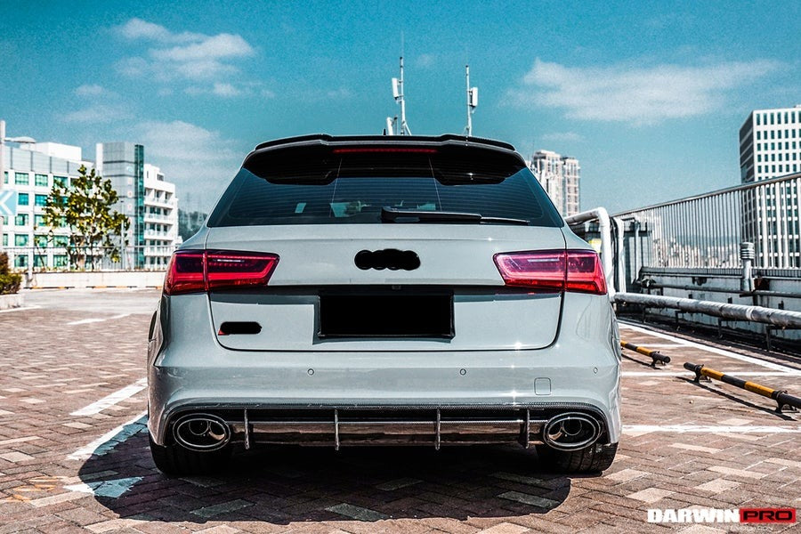 DARWINPRO AERODYNAMICS CF8363RS6-RD 2013-2018 Audi RS6 Avant Carbon Fiber Rear Lip