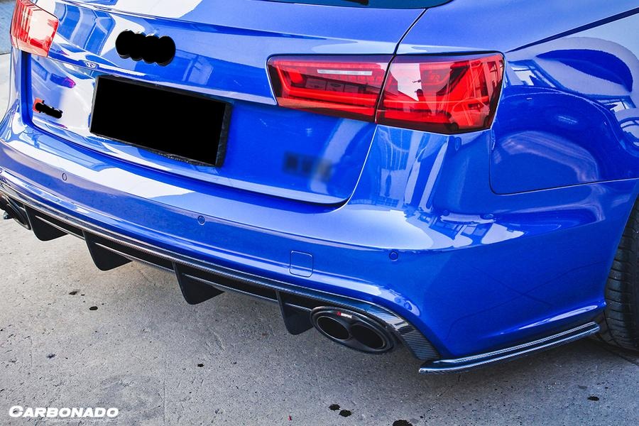 CARBONADO CF8363MTN-CA 2013-2018 Audi RS6 Avant MN Style Carbon Fiber Rear Cap Splliter